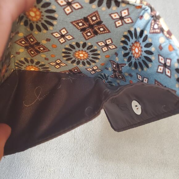 Retired Vera Bradley 3 Piece Purse & Wallet Set Women's Brown Floral Pasley Set - Picture 10 of 16